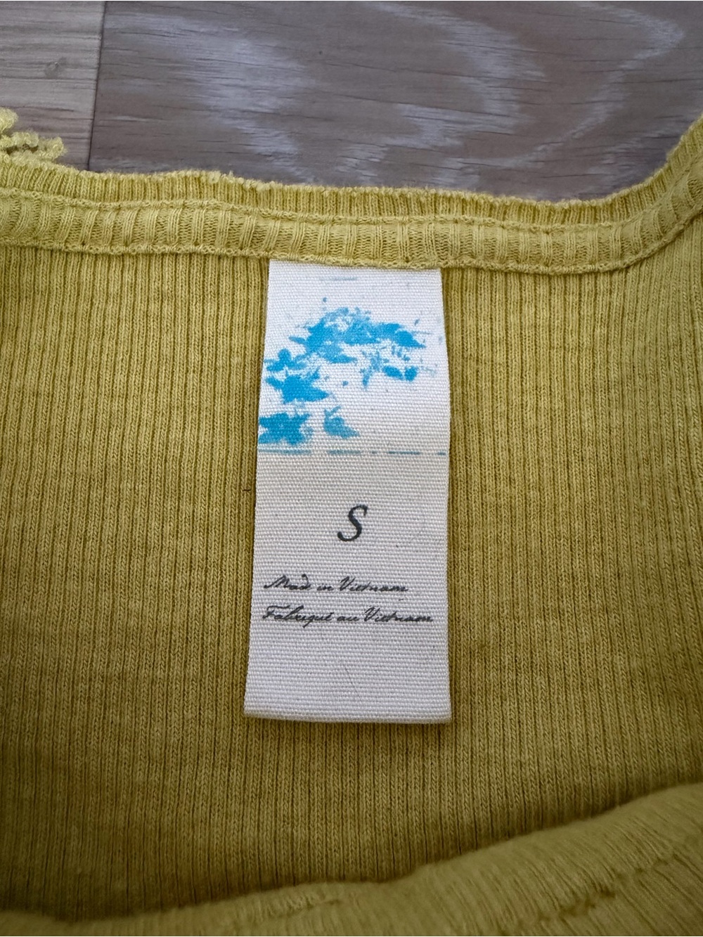 Anthropologie Chartreuse Floral Off Shoulder Top S - Picture 5 of 6